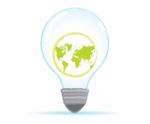 Save World Bulb Stock Photo