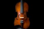 The Violin On The Table Stock Photo