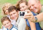 Portrait Of Extended Family Stock Photo