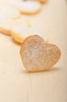 Heart Shaped Shortbread Valentine Cookies Stock Photo