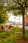 Venice Italy Unusual Scenic View Stock Photo