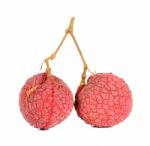 Lychee Or Litchi Isolated On The White Background Stock Photo