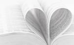 Heart Shape Book Stock Photo