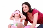 Mom And Daughter Having Fun Stock Photo