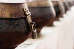 Monk Bowl For Making Merit Or Donation Stock Photo