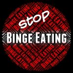 Stop Binge Eating Represents Finish Off And Ate Stock Photo