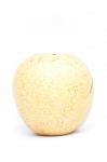 Chinese Pear On White Background Stock Photo