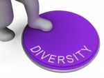 Switch Diversity Represents Mixed Bag And Button Stock Photo