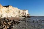 White Cliffs At Seaford Head Stock Photo