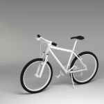 3d Bicycle Isolated On Grey Background Stock Photo