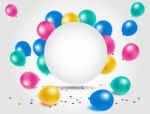 Colorful Balloons For Happy Birthday Celebration Stock Photo