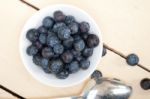 Fresh Blueberry Bowl Stock Photo