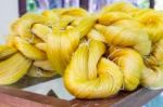 Yellow Silk Thread Stock Photo