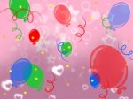 Balloons Celebrate Means Backdrop Background And Design Stock Photo