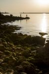 Beaches Near Ferragudo, Portugal Stock Photo