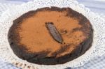 Homemade Carob Bean Cake Stock Photo