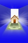 House And Money Stock Photo