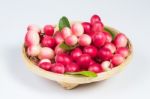 The Bengal-currants In Basket Stock Photo