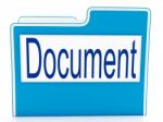 Document On File Meaning Organizing And Paperwork Stock Photo