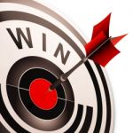 Win Target Shows Successes And Victory Stock Photo