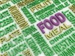 3d Imagen Food Concept Word Cloud Background Stock Photo