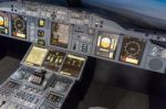 Airbus A-380-800 Flight Simulator Stock Photo