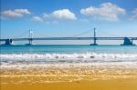 Gwangan Bridge And Haeundae In Busan,korea Stock Photo