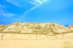 Busan, South Korea - June 1: Sand Sculptures At The Busan Sand Festival On June 1, 2015 In Busan, South Korea Stock Photo