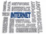 3d Imagen Internet Concept Word Cloud Background Stock Photo