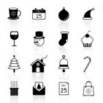 Christmas Icon Set  Illustration Stock Photo