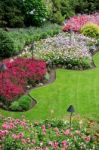 Butchart Gardens In Brentwwod Bay Vancouver Island Stock Photo