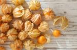 Cape Gooseberry Physalis Fruit Ground Cherry Organic Food Vegetabl Stock Photo