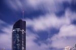 Brisbane, Australia - Saturday 25th November, 2017: View Of Brisbane City Skyscrapers At Night With Clouds On Saturday 25th November 2017 Stock Photo