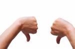 Thumbs Down Stock Photo