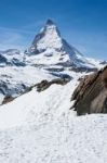 Mountain Matterhorn, Zermatt, Switzerland Stock Photo