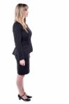 Stylish Businesswoman, Side Pose Stock Photo