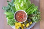 Shrimp Paste Chili Sauce Stock Photo