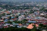 Aerial View Of Village Stock Photo