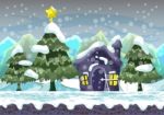  Christmas Background With Separated Layers For Game And Animation Stock Photo