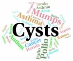 Cysts Word Means Sick Afflictions And Words Stock Photo