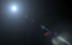 Lens Flare Dusty With Black Background Stock Photo