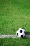 Soccer Ball In Field Stock Photo