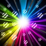 Colorful Rays Background Shows Glowing And Party
 Stock Photo