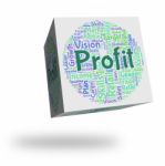 Profit Word Represents Earn Growth And Wordclouds Stock Photo