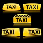 Taxi Sign Stock Photo