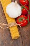 Italian Basic Pasta Ingredients Stock Photo