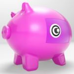 Safe Piggy Shows Secure Savings Locked Closed Stock Photo