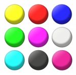 Multicolored Round buttons Stock Photo