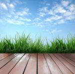 Wooden Decking Stock Photo