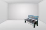 Empty Wooden Bench Stock Photo